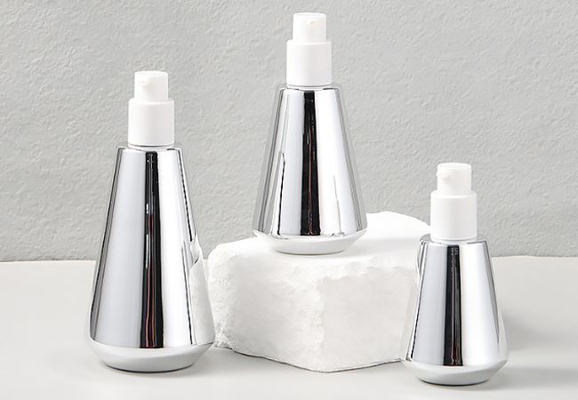 Metallized Glass Lotion Bottle